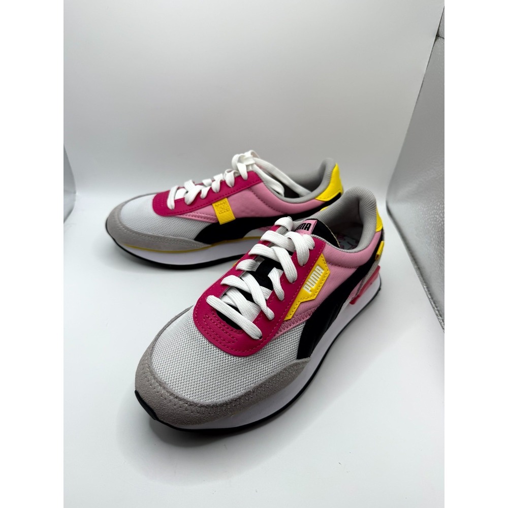 Puma Future Rider Splash 381854-04 Kids 5 Sneaker White Prism Pink Running Shoes